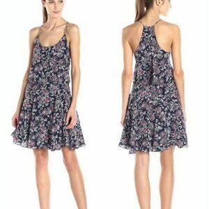 Joie Dress Size M 100% Silk Floral Halter Neckline Mini